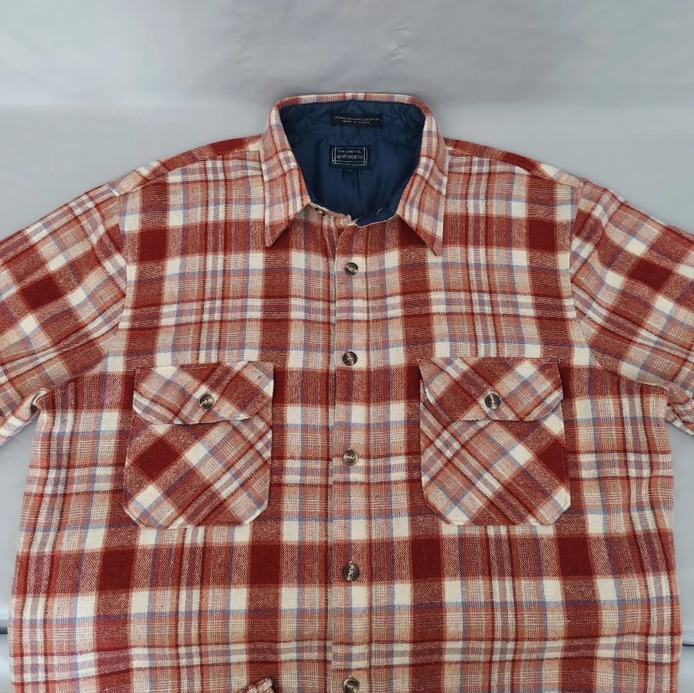 Vintage The Union St. Sportswear Plaid Shirt Mens Size Large Wool Blend Shacket